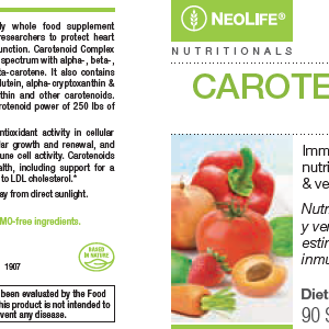Etiqueta Neolife Carotenoid complex