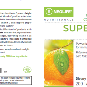 Etiqueta Neolife Super C