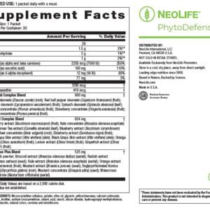 Ingredientes Neolife Phytodefense